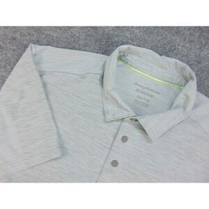 Tommy Bahama‎ IslandZone Polo Mens 2XL Gray Space Dye Short Sleeve Golf Shirt